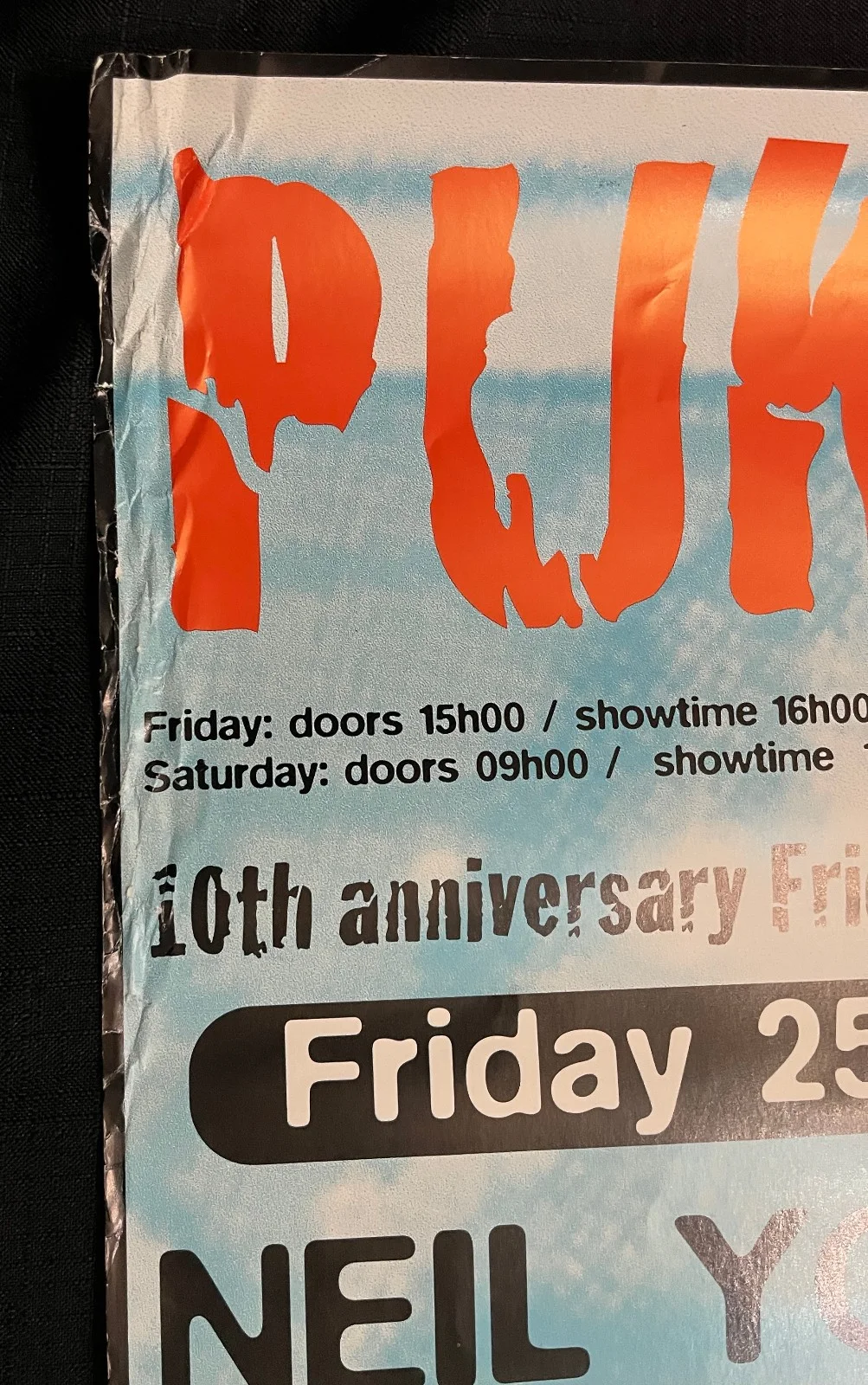 JOHN TEMPESTA White Zombie — PUKKELPOP 1995 BELGIUM FESTIVAL WHITE ZOMBIE John Tempesta SIGNED RARE POSTER, изображение 4