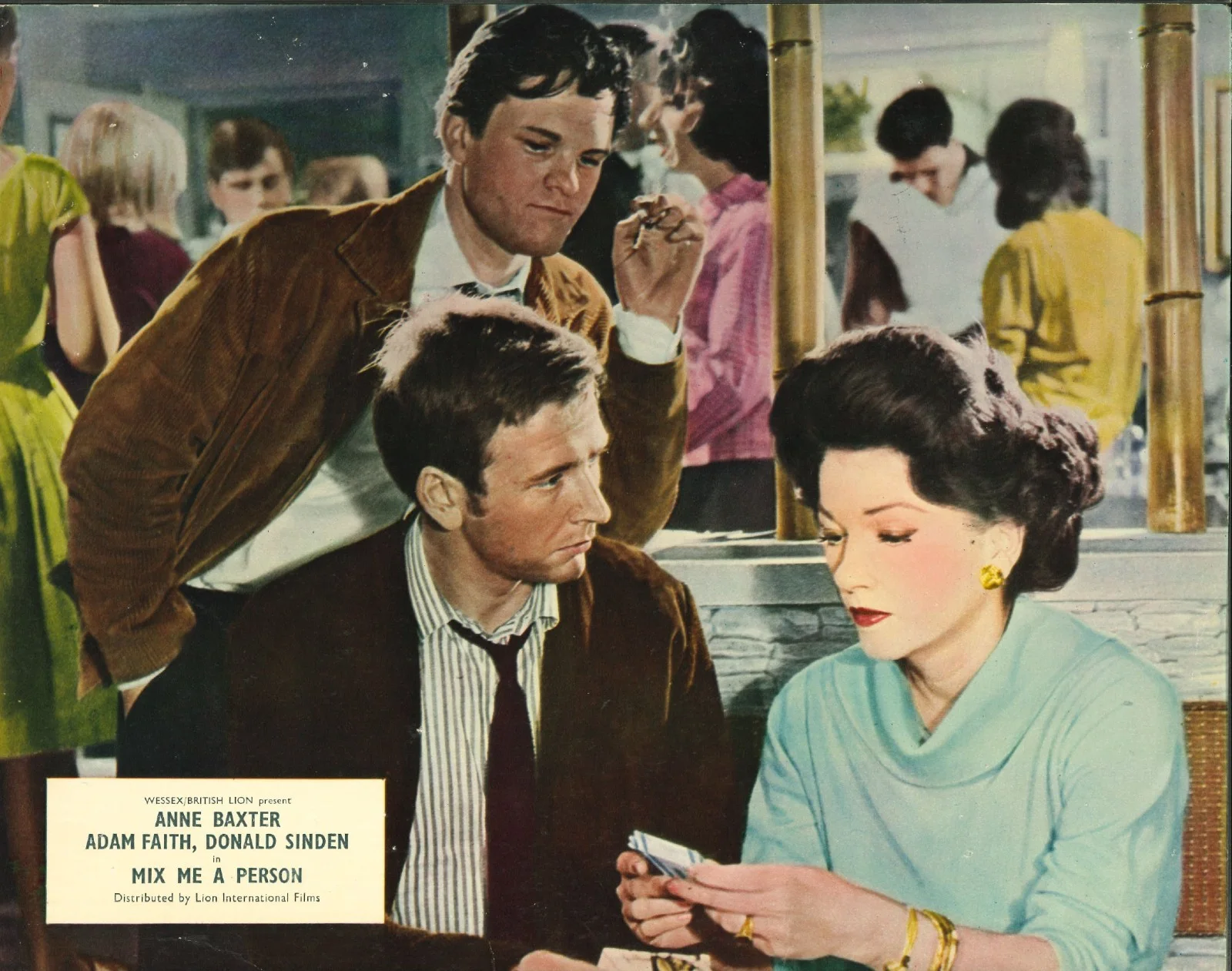 Mix Me a Person 4x ORIGINAL US Lobby Cards Anne Baxter Adam Faith Donald Sinden, изображение 5