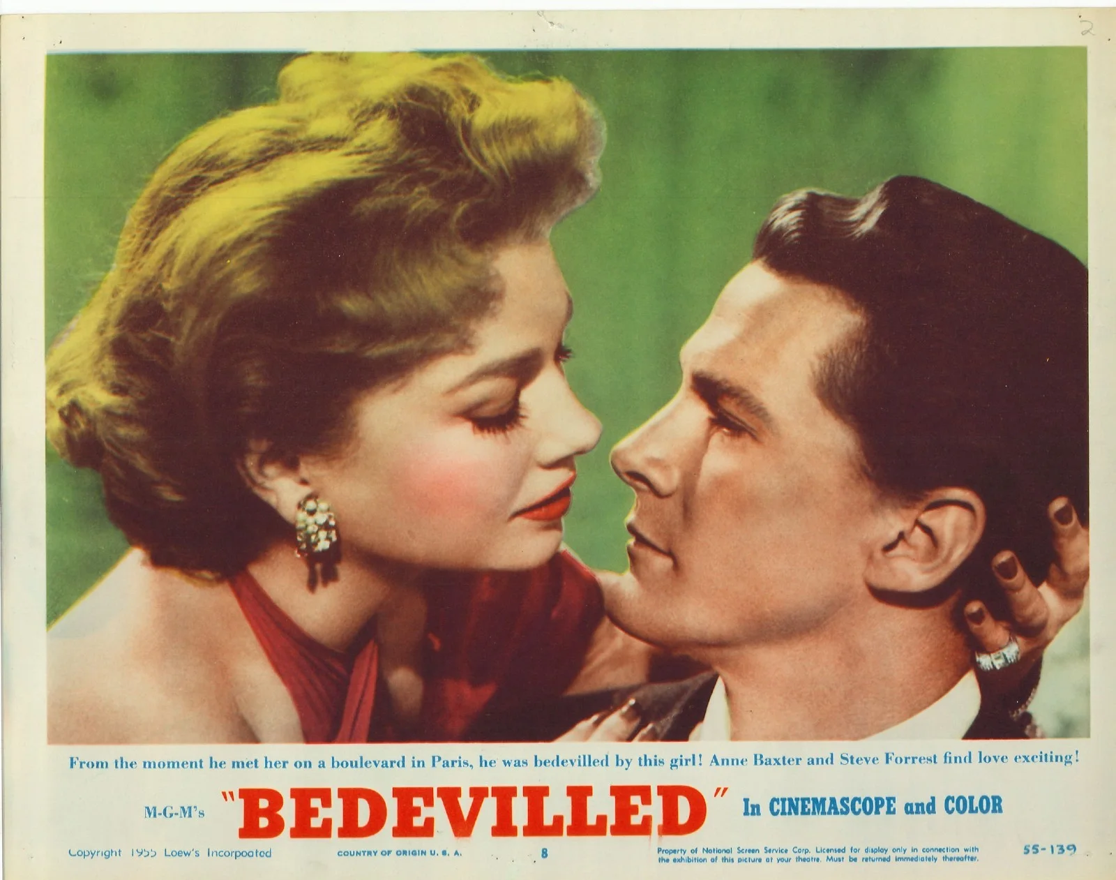 Bedevilled 7x ORIGINAL US Lobby Cards Anne Baxter Steve Forrest 1955, изображение 3