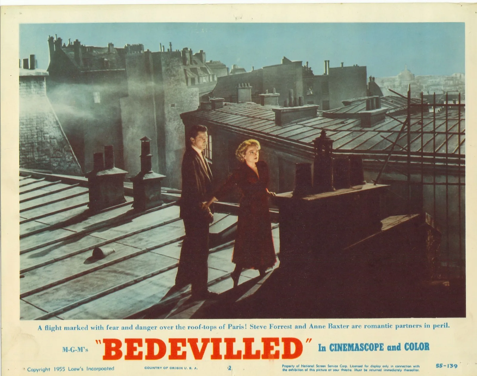Bedevilled 7x ORIGINAL US Lobby Cards Anne Baxter Steve Forrest 1955, изображение 4