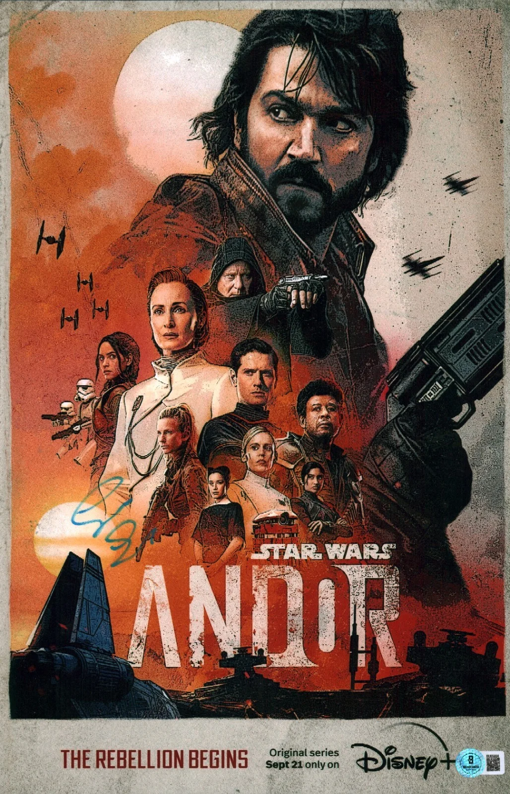 stellan skarsgard — Stellan Skarsgard Signed Star Wars Andor Luthen Rael 11x17 Photo BAS COA