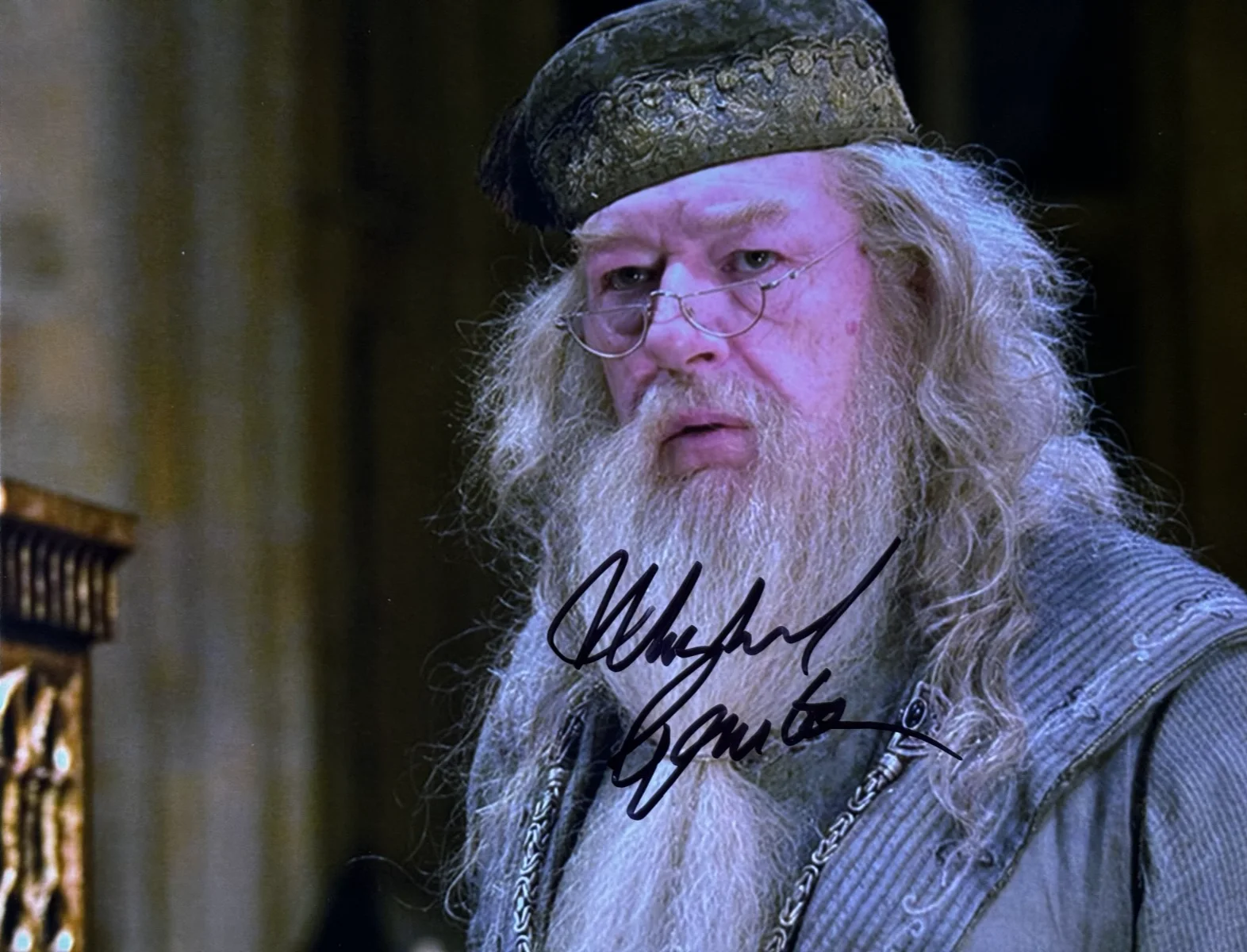 Michael Gambon — Michael Gambon Dumbledore Harry Potter Signed 8x10 Autographed Photo + COA