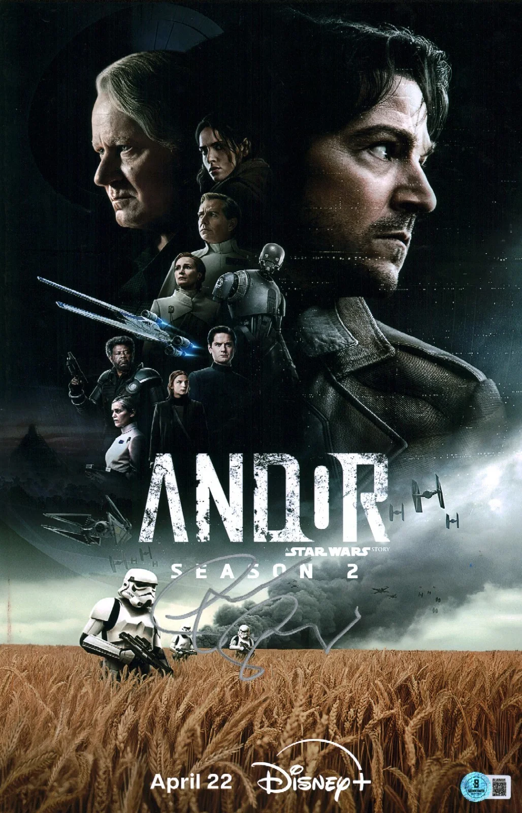stellan skarsgard — Stellan Skarsgard Signed Star Wars Andor Luthen Rael 11x17 Photo BAS COA