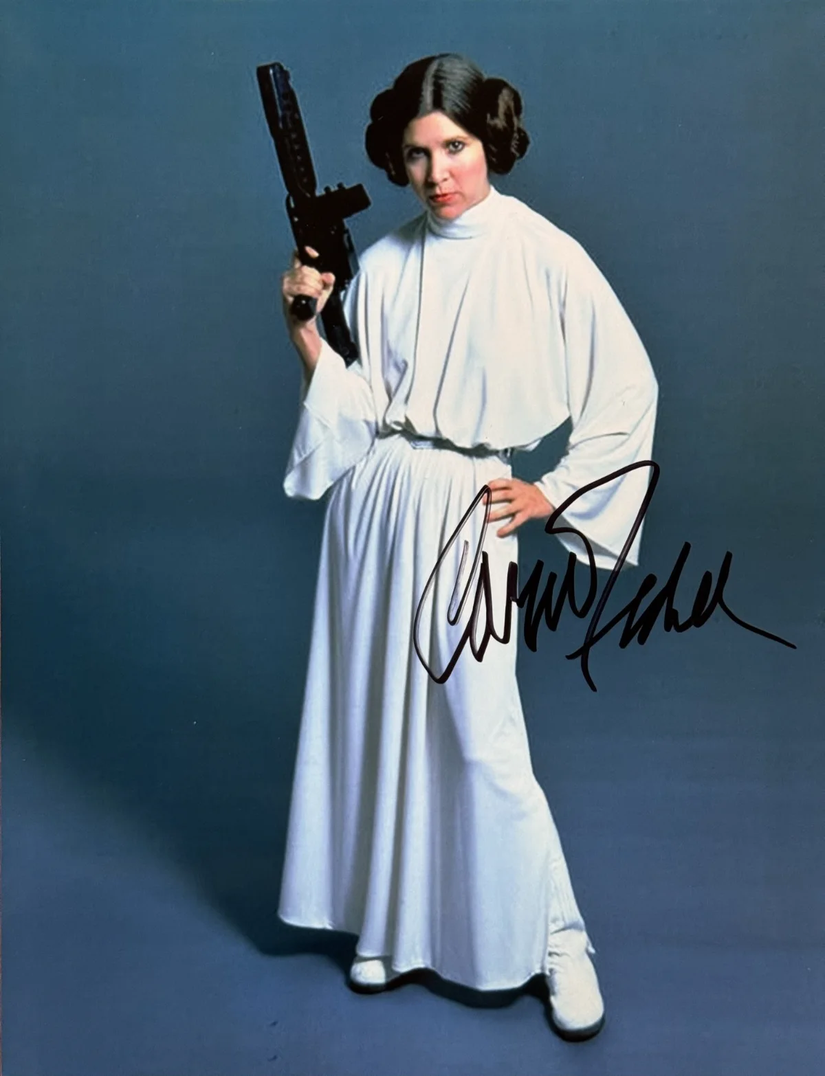 Carrie Fisher — Carrie Fisher Princess Leia Organa Star Wars Signed 8x10 Autographed Photo + COA