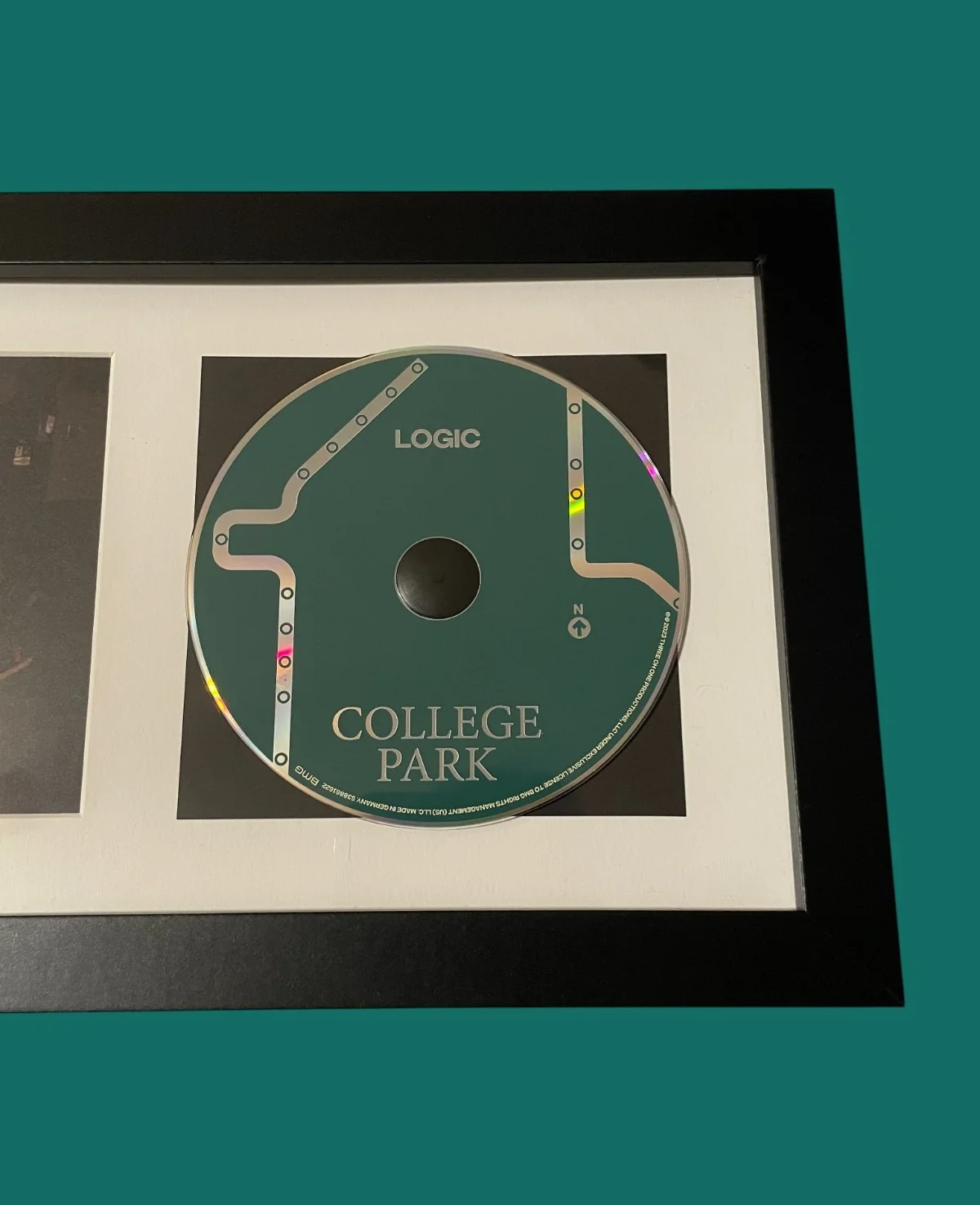 Logic Signed College Park Framed CD Autograph, image 2