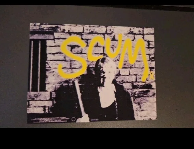 "Scum" 1979 UK Quad Release Poster Stylish Modern Art Postcard, изображение 2