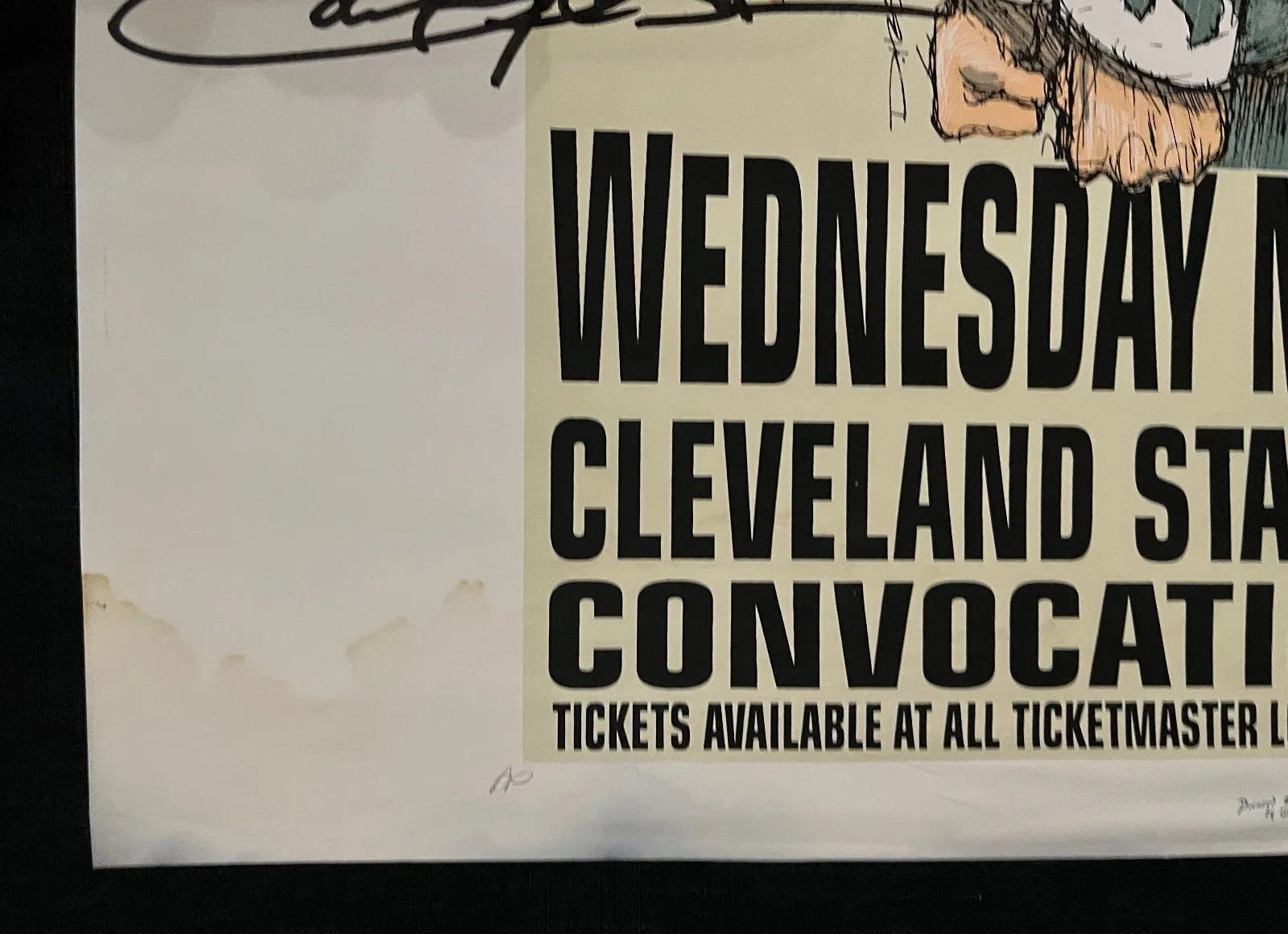 JOHN TEMPESTA White Zombie — WHITE ZOMBIE RAMONES RARE 1995 Derek Hess JOHN TEMPESTA signed CLEVELAND POSTER, image 4