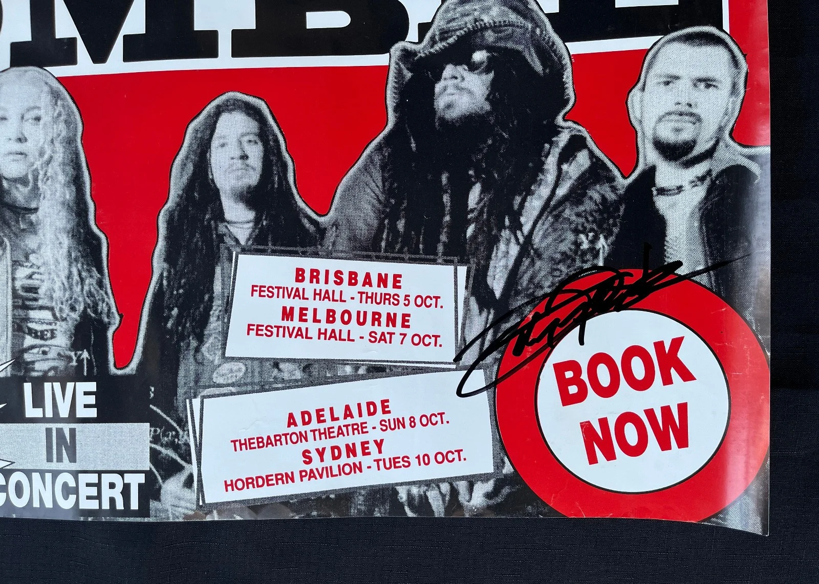JOHN TEMPESTA White Zombie — WHITE ZOMBIE 1995 AUSTRALIAN Astrocreep TOUR JOHN TEMPESTA signed PROMO POSTER, изображение 5