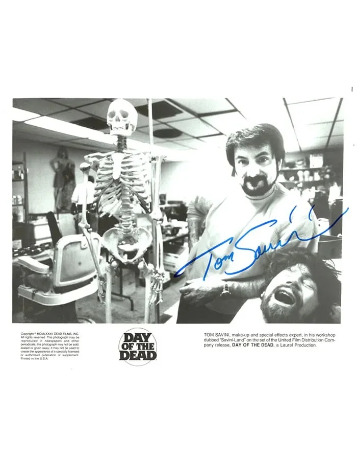 Tom Savini signed 8x10 Original Press Photo Savini-Land Day of the Dead, изображение 2
