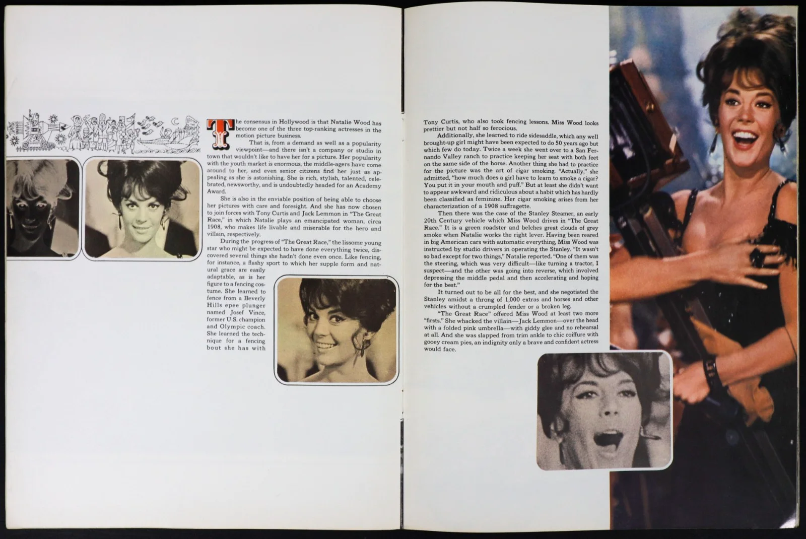 Great Race ORIGINAL Movie Brochure Natalie Wood Jack Lemmon 1965, изображение 3