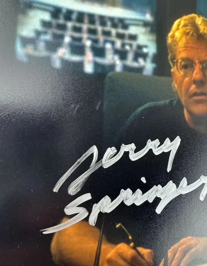 Jerry Springer signed 8x10 Photo Jerry Farrelly Ringmaster, изображение 2