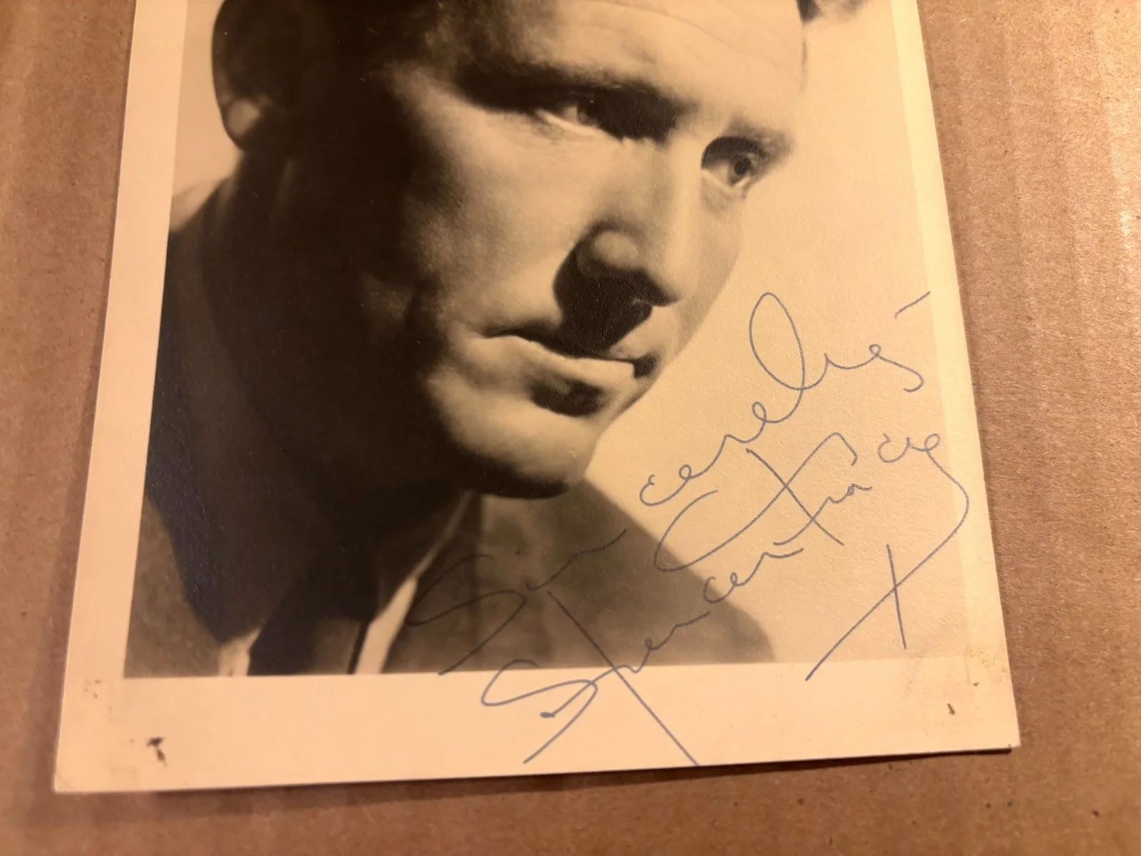 Spencer Tracy Very Rare Very Early Autographed Photo '39 Dr. Jekyll Fury, изображение 3
