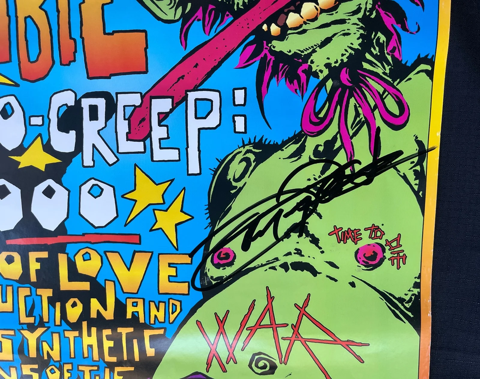 JOHN TEMPESTA White Zombie — WHITE ZOMBIE 1995 ASTROCREEP 2000 JOHN TEMPESTA signed Geffen PROMO POSTER VG+, image 4