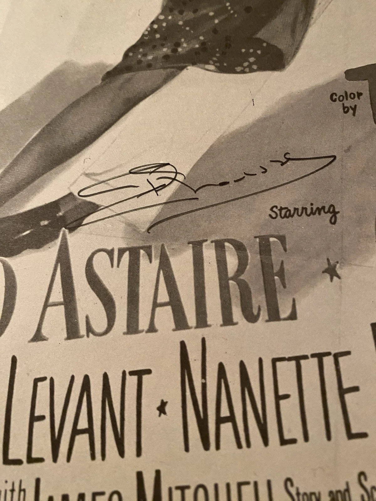 Cyd Charisse, Nanette Fabray — Cyd Charisse Nanette Fabray Signed Autographed Poster With COA The Band Wagon, изображение 3