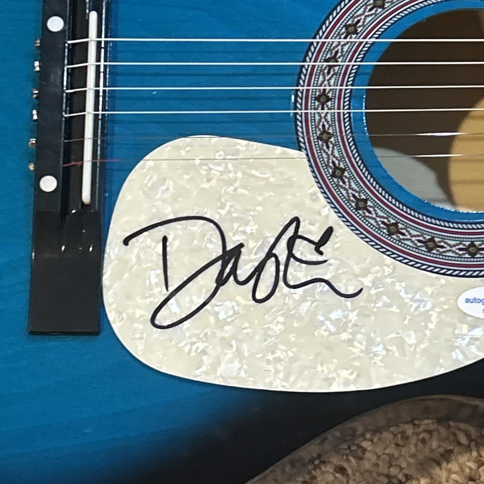 DASHA SIGNED AUTOGRAPH 38” ACOUSTIC GUITAR ACOA COUNTRY STAR AUSTIN, изображение 5