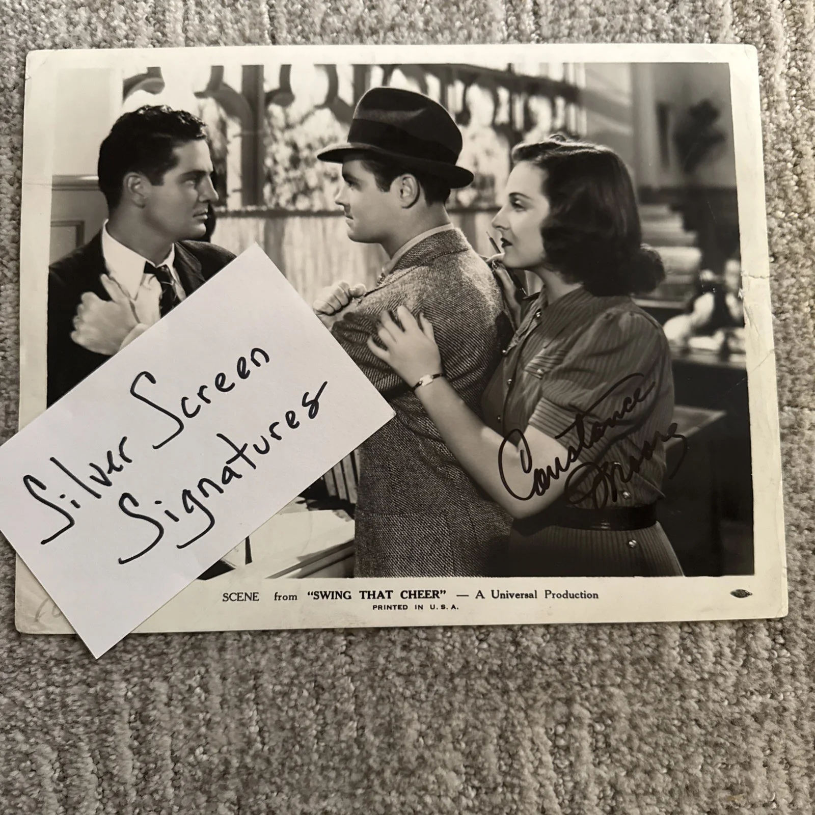 Constance Moore PHOTO Autograph COA JSA Signed Swing That Cheer 1938 8x10, image 2