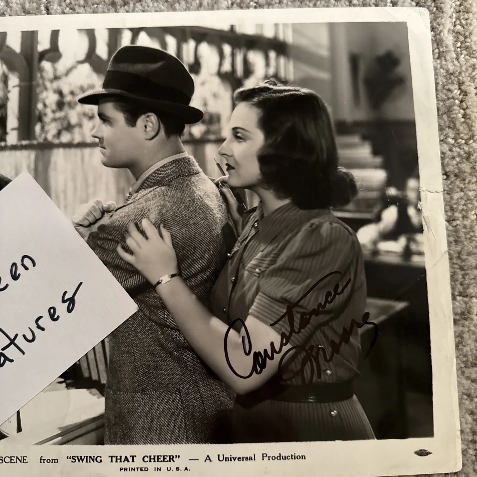 Constance Moore PHOTO Autograph COA JSA Signed Swing That Cheer 1938 8x10, image 3