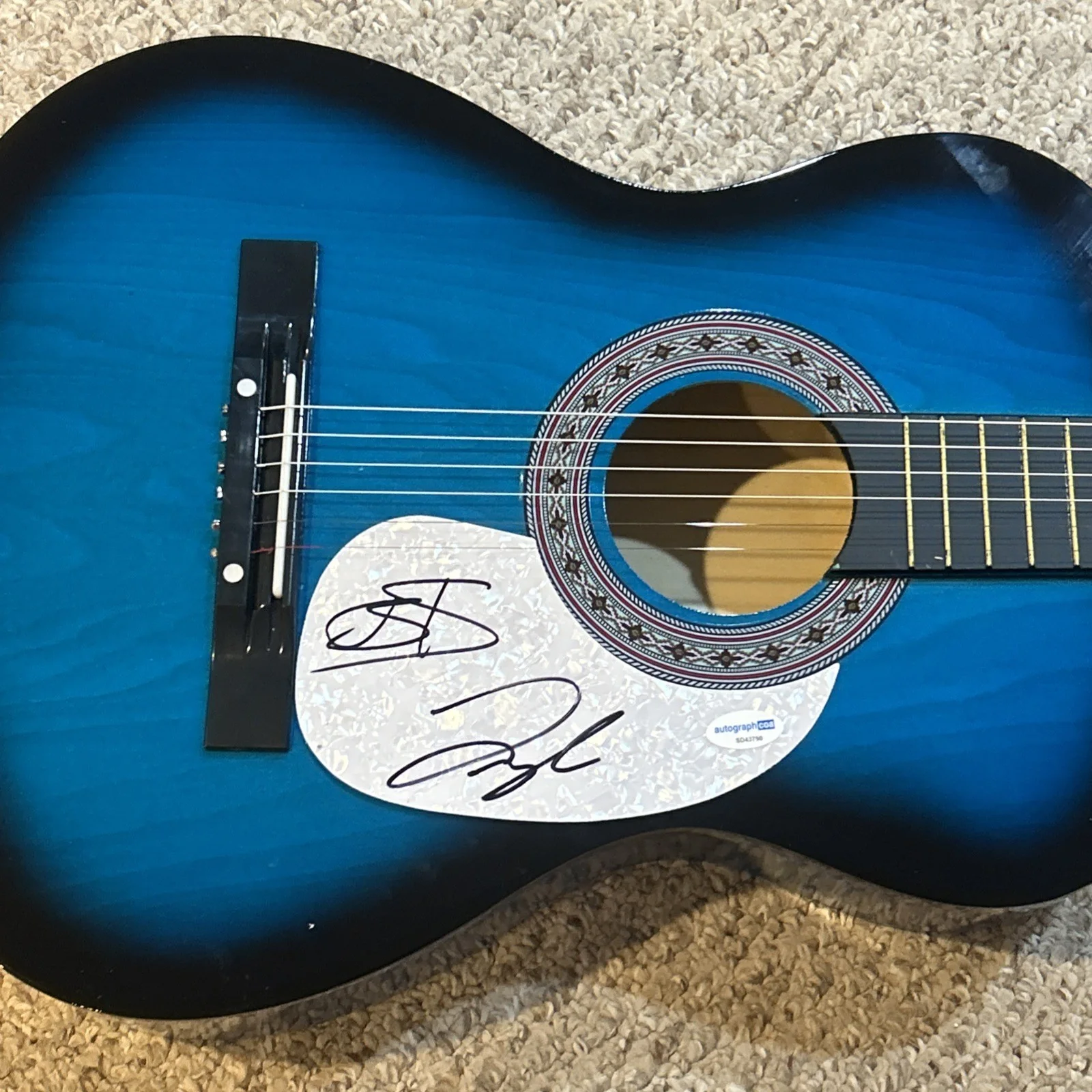 FLORIDA GEORGIA LINE SIGNED AUTOGRAPH 38” ACOUSTIC GUITAR ACOA LOA FGL, изображение 4