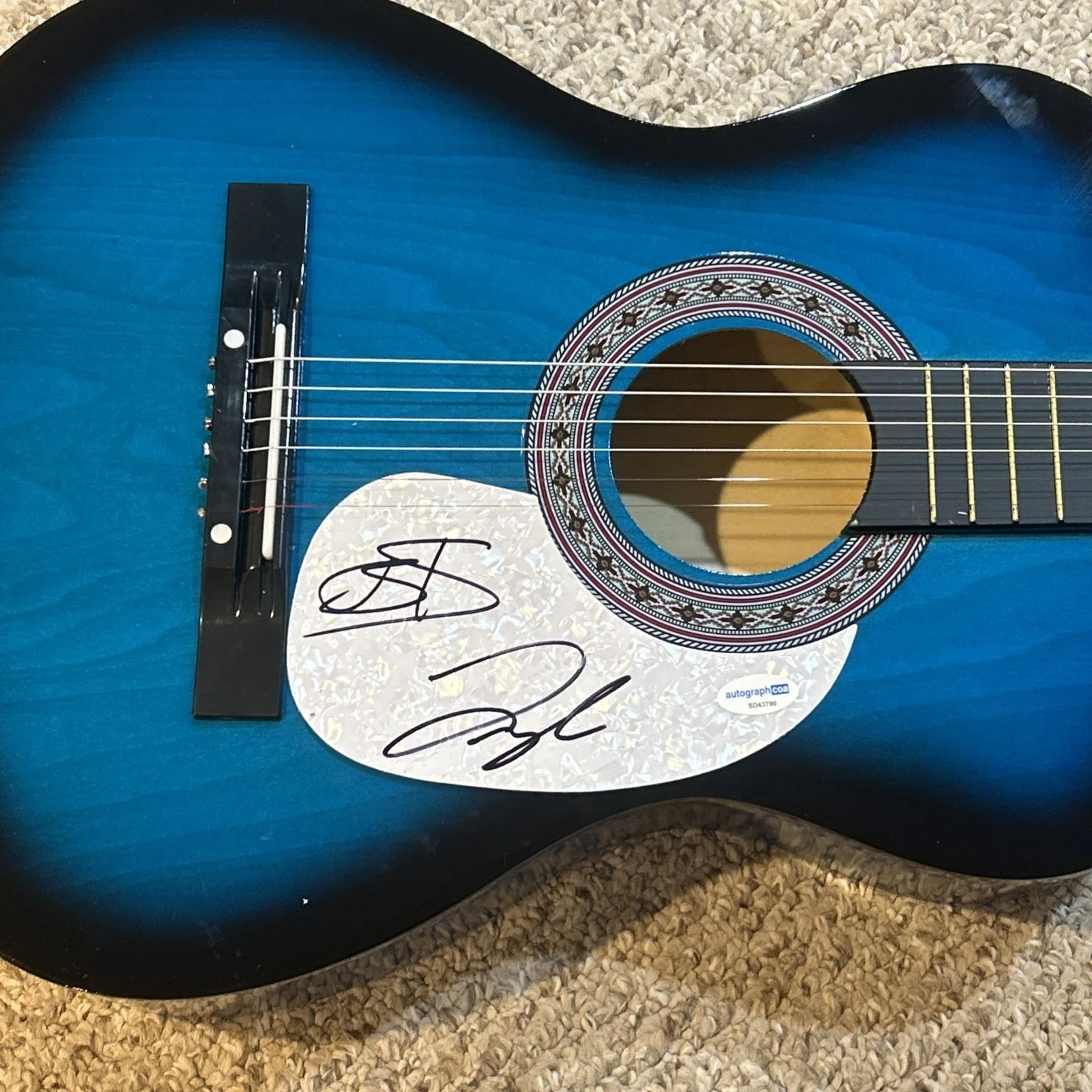 FLORIDA GEORGIA LINE SIGNED AUTOGRAPH 38” ACOUSTIC GUITAR ACOA LOA FGL, изображение 5