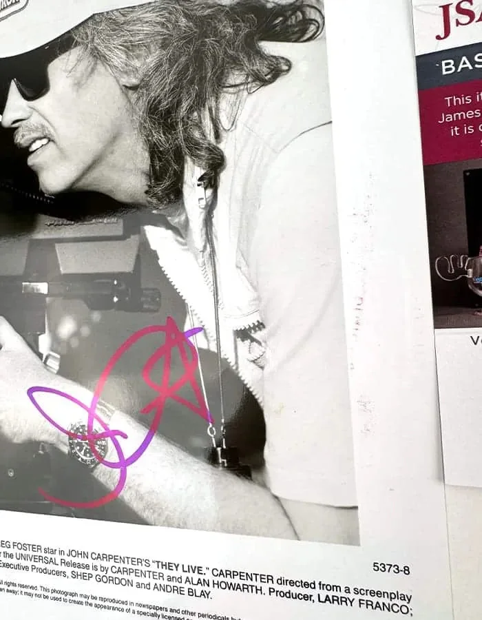 John Carpenter signed 8x10 Original Press Photo Director They Live, image 5