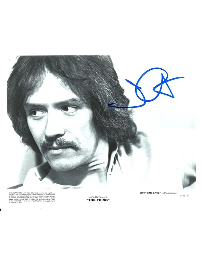 John Carpenter signed 8x10 Original Press Photo Director The Thing, image 2