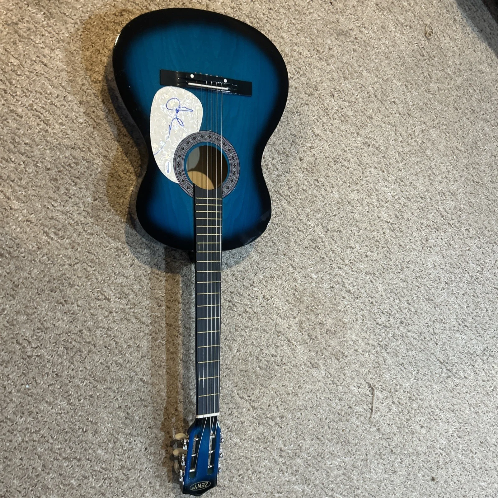 JOHN STAMOS SIGNED AUTOGRAPH 38” ACOUSTIC GUITAR ACOA FULL HOUSE BEACH BOYS, image 2