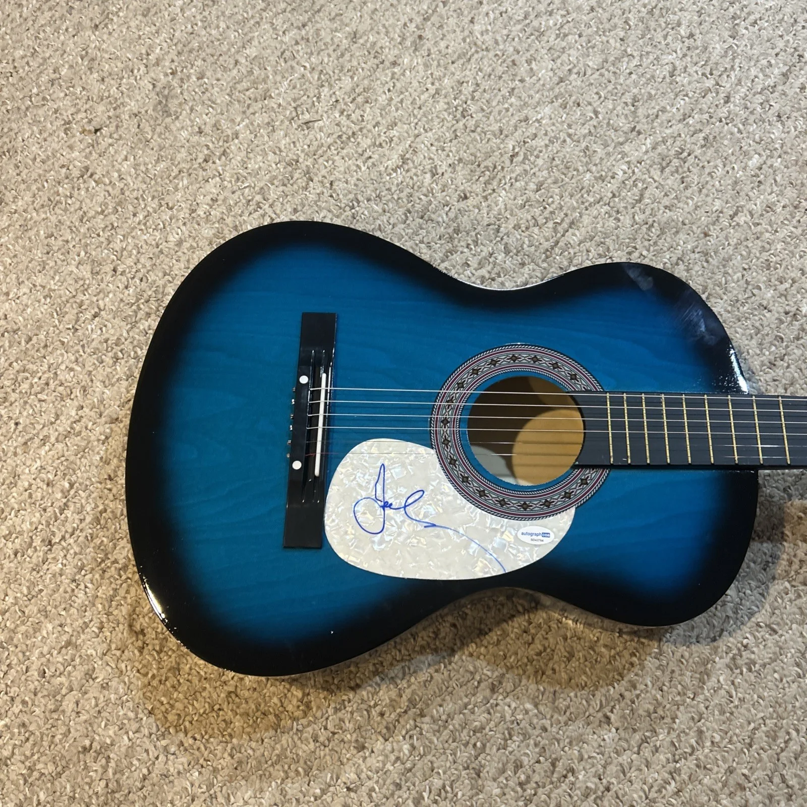 JOHN STAMOS SIGNED AUTOGRAPH 38” ACOUSTIC GUITAR ACOA FULL HOUSE BEACH BOYS, image 3