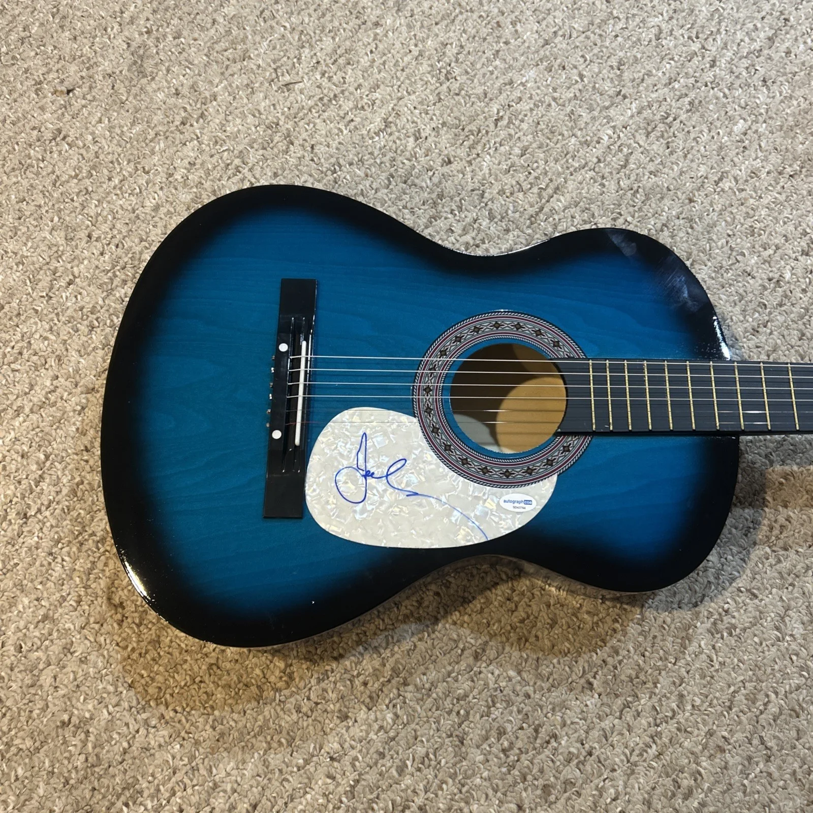 JOHN STAMOS SIGNED AUTOGRAPH 38” ACOUSTIC GUITAR ACOA FULL HOUSE BEACH BOYS, image 4