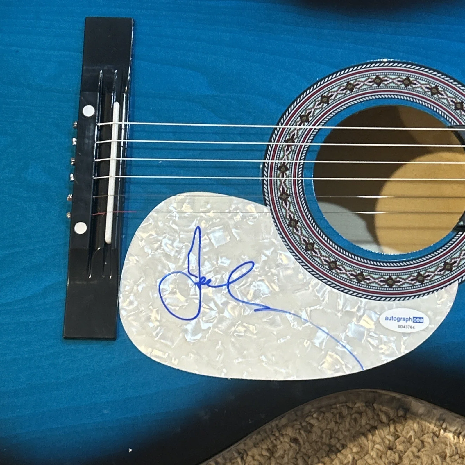 JOHN STAMOS SIGNED AUTOGRAPH 38” ACOUSTIC GUITAR ACOA FULL HOUSE BEACH BOYS, image 5