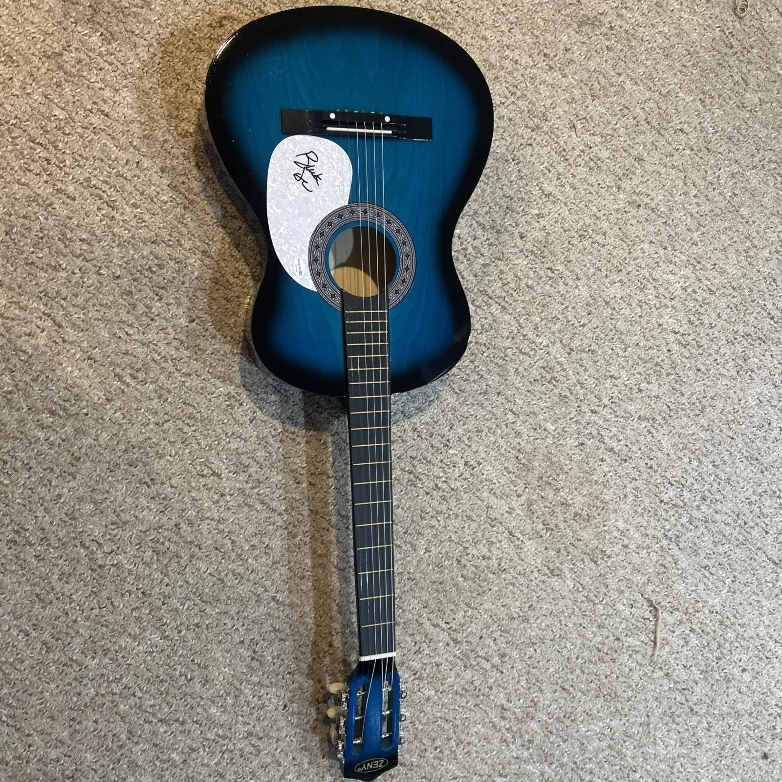 BUCK DHARMA SIGNED AUTOGRAPH 38” ACOUSTIC GUITAR ACOA BLUE OYSTER CULT, image 2