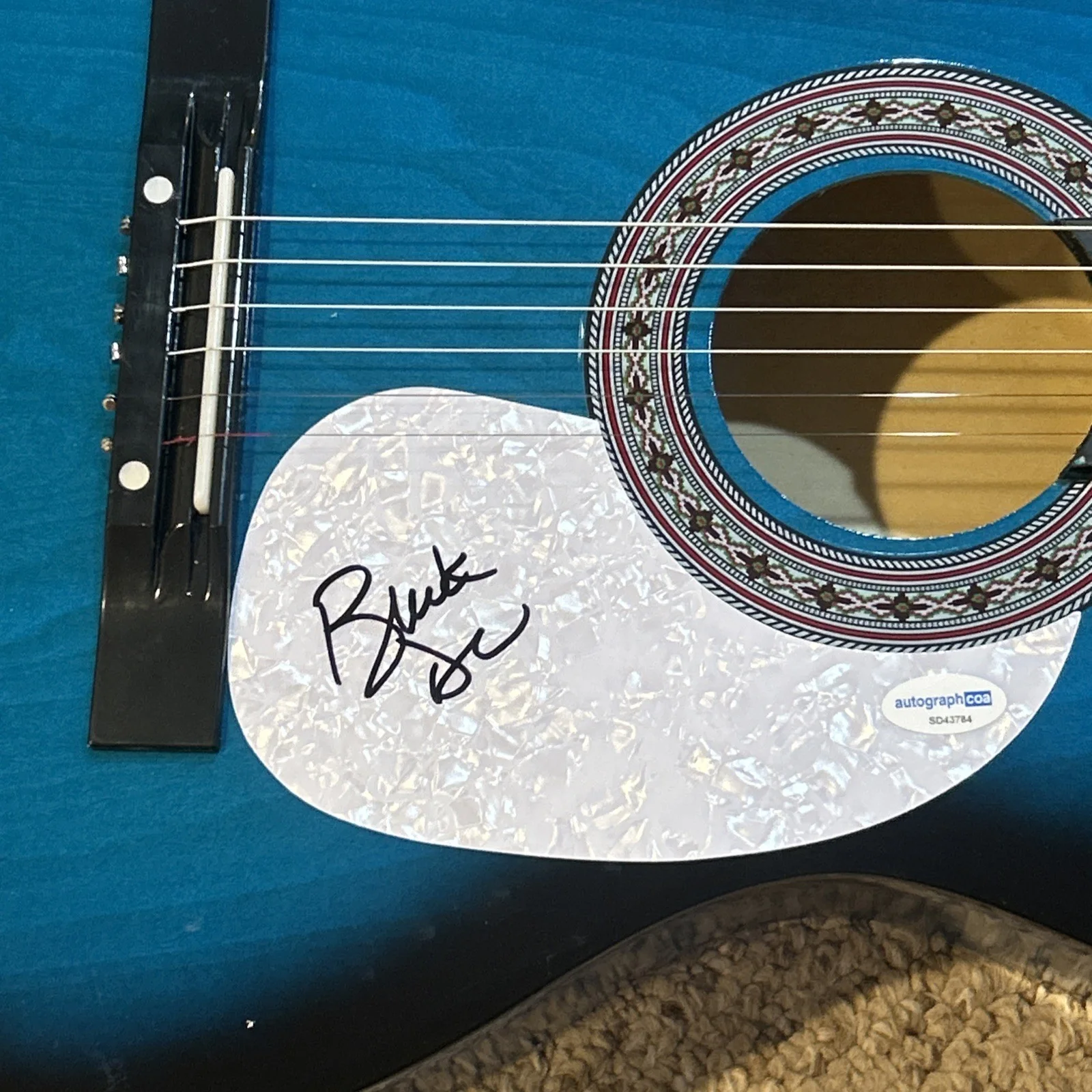 BUCK DHARMA SIGNED AUTOGRAPH 38” ACOUSTIC GUITAR ACOA BLUE OYSTER CULT, image 5