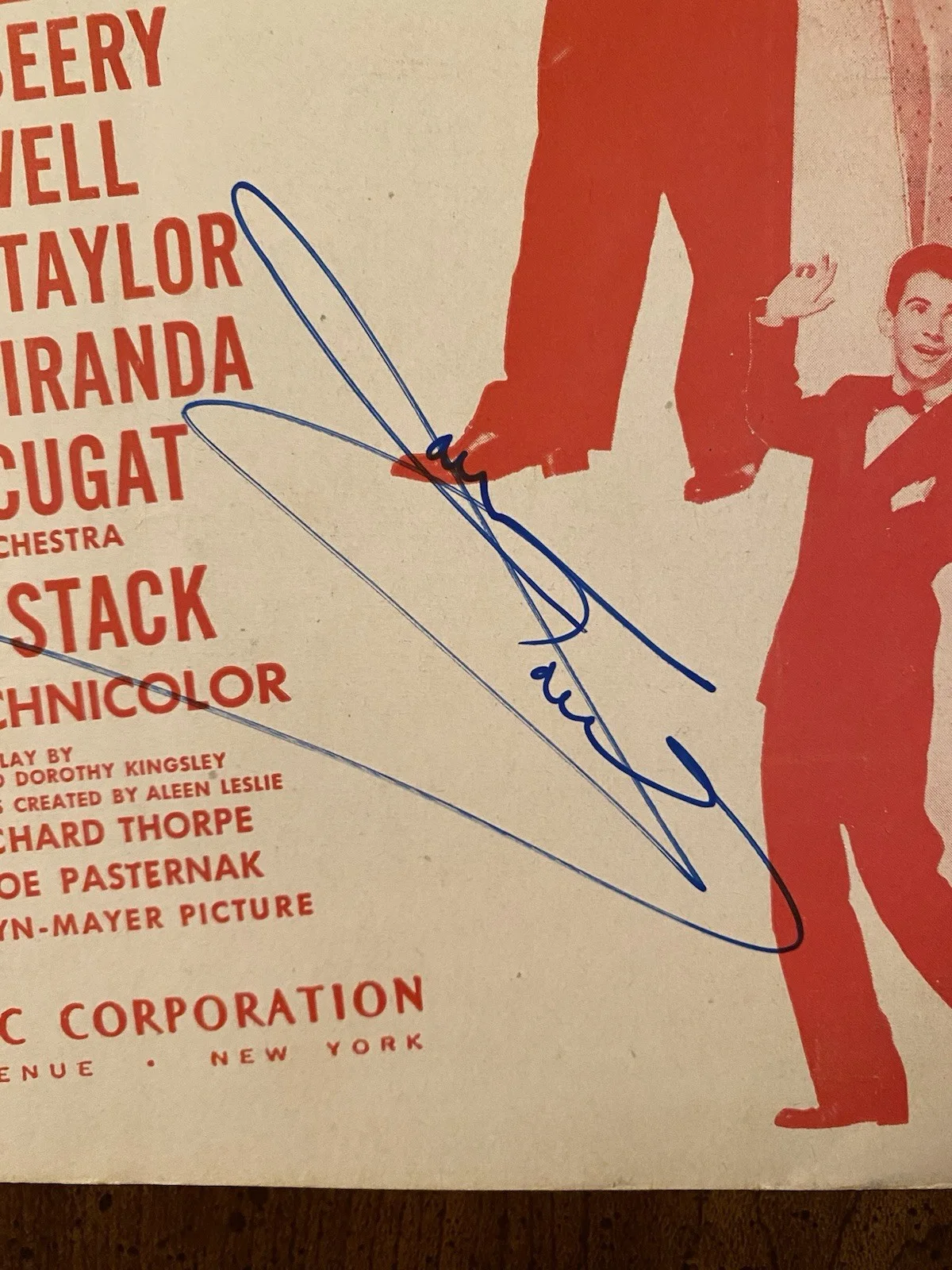 Robert Stack, Jane Powell — Robert Stack Jane Powell Signed Autographed Sheet Music w/ COA A Date With Judy, image 4