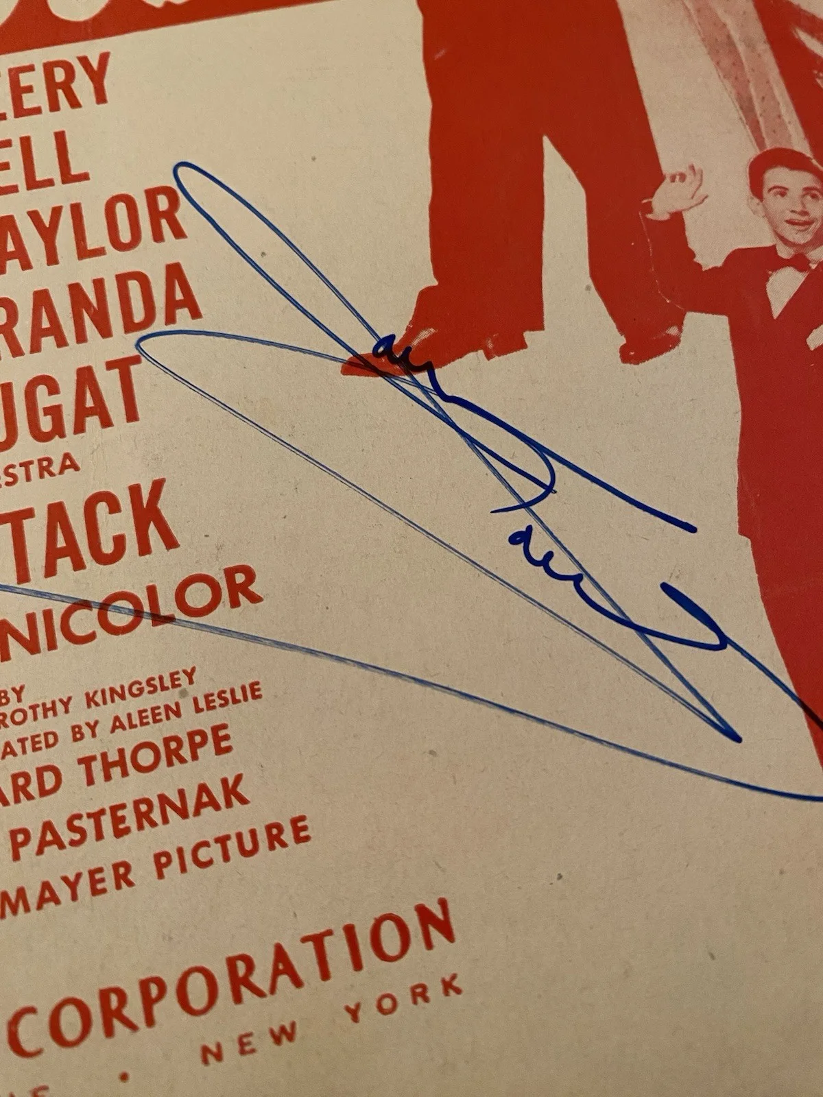 Robert Stack, Jane Powell — Robert Stack Jane Powell Signed Autographed Sheet Music w/ COA A Date With Judy, image 5