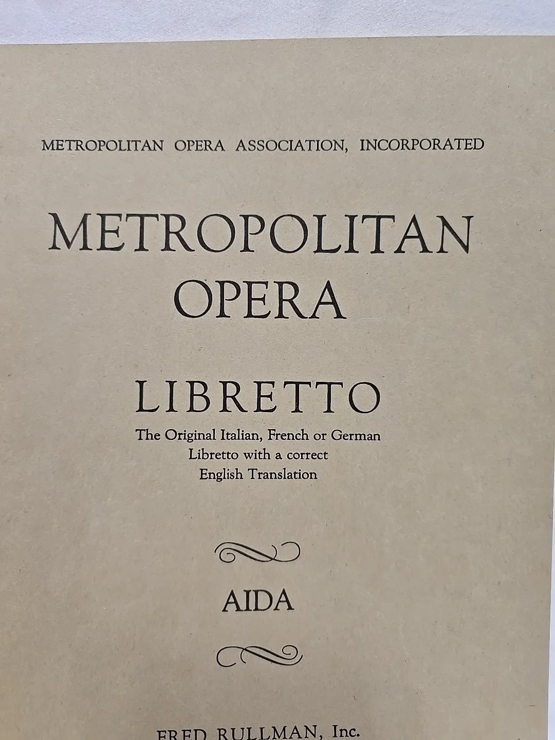 AIDA - METROPOLITAN OPERA - Libretto GIUSEPPE VERDI -, image 3