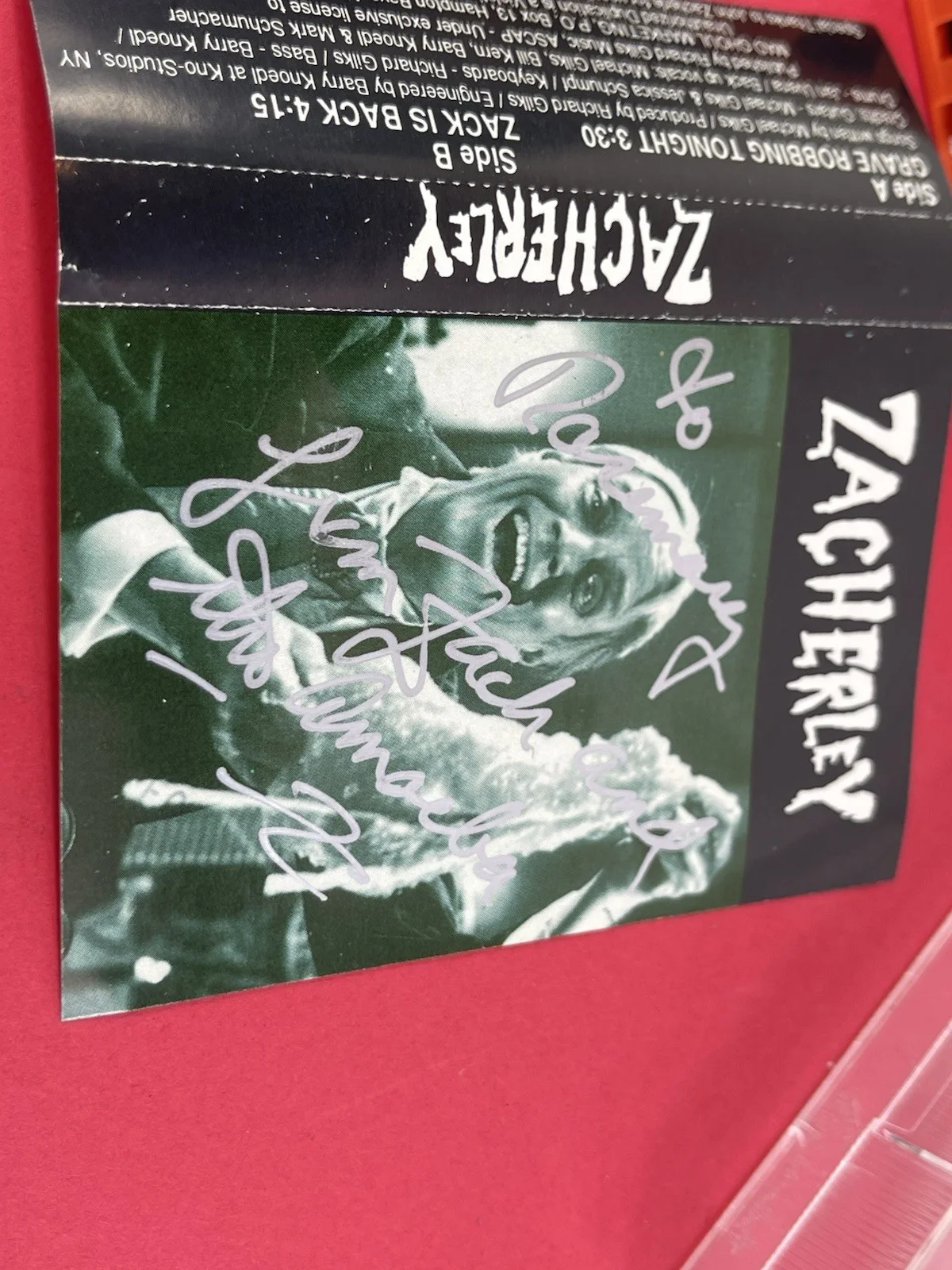 JOHN ZACHERLEY Cassette Tape Autographed Grave Robbing Tonight Zack Is Back, изображение 3