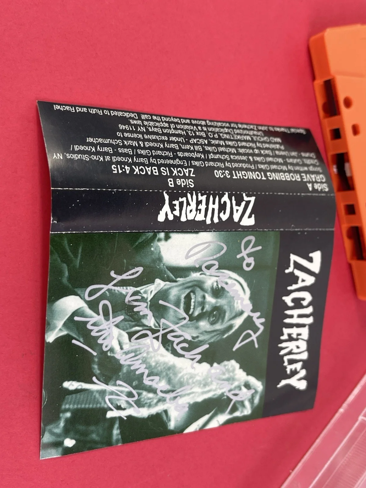 JOHN ZACHERLEY Cassette Tape Autographed Grave Robbing Tonight Zack Is Back, изображение 4
