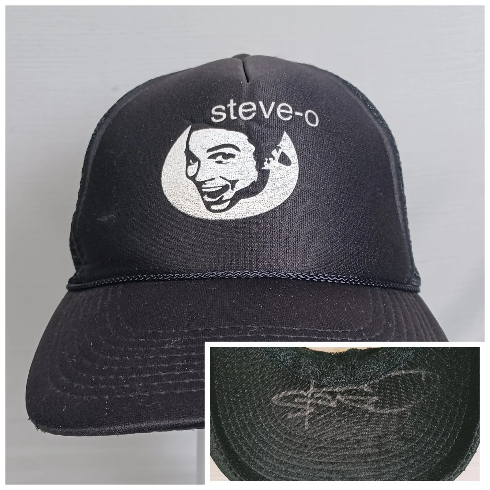 Steve-O — Steve-O Signed Autograph Hat Cap Snapback Trucker Jackass Wildboyz Vintage Y2K