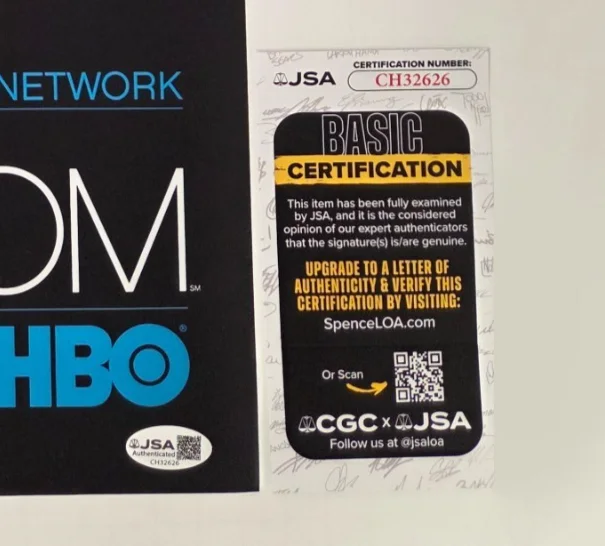 AARON SORKIN — AARON SORKIN Authentic Hand-signed "THE NEWSROOM" 12x18 Photo (JSA COA), image 2