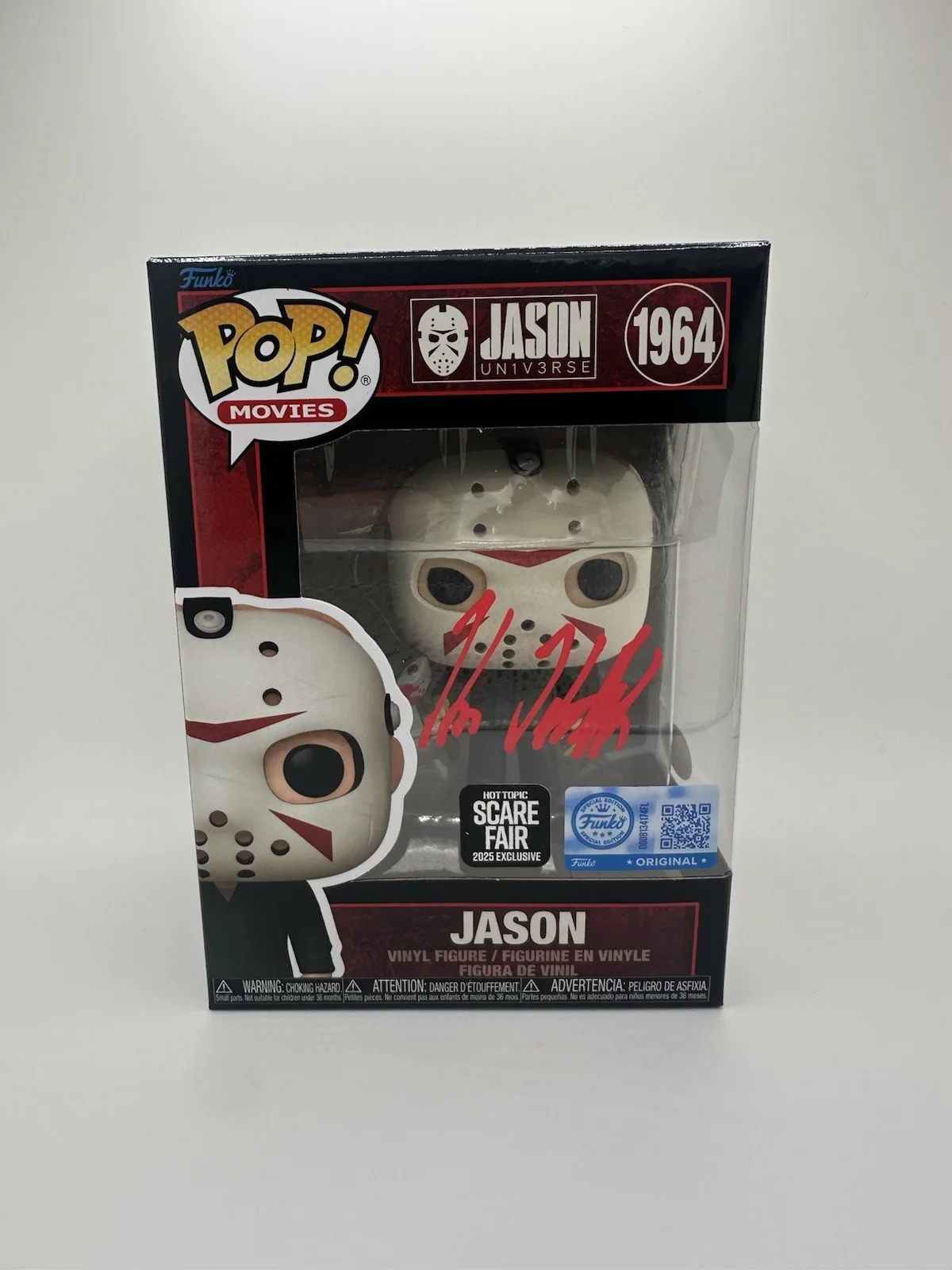 KANE HODDER SIGNED JASON W/ AXE FUNKO POP HT SCARE FAIR EXCL JSA AUTHENTICATED, image 2
