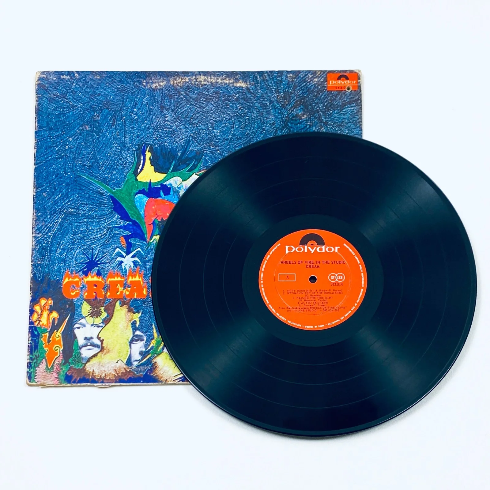 Cream Eric Clapton Wheels of Fire In the Studio Vinyl LP Polydor Canada 543.014, изображение 2