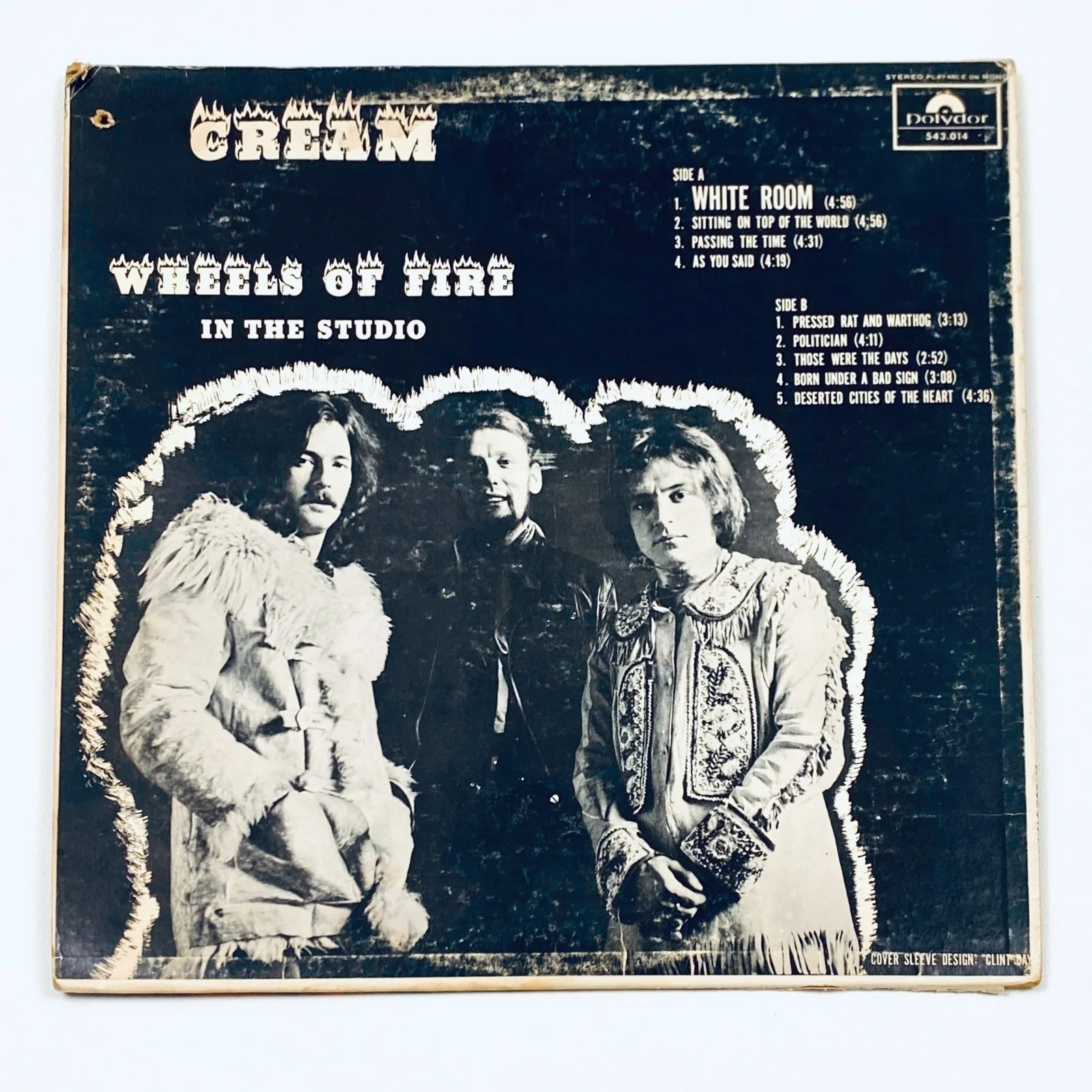 Cream Eric Clapton Wheels of Fire In the Studio Vinyl LP Polydor Canada 543.014, изображение 4