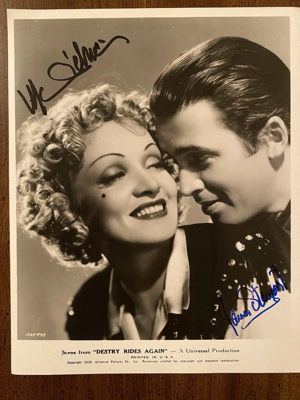 James Stewart, Marlene Dietrich — James Stewart Marlene Dietrich Signed Autographed Photo w COA Destry Rides Again