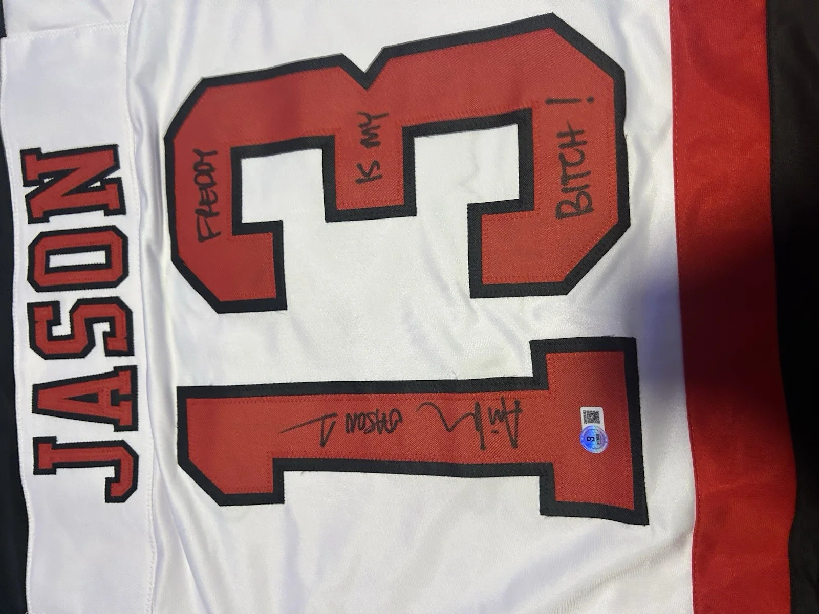 Ari Lehman — Ari Lehman Signed Original Jason Voorhees Hockey Jersey Friday The 13th Beckett, image 2