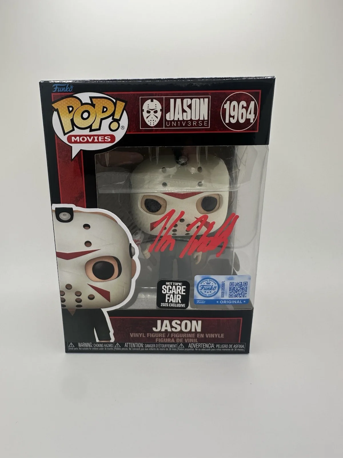 KANE HODDER SIGNED JASON W/ AXE FUNKO POP HT SCARE FAIR EXCL JSA AUTHENTICATED, image 2
