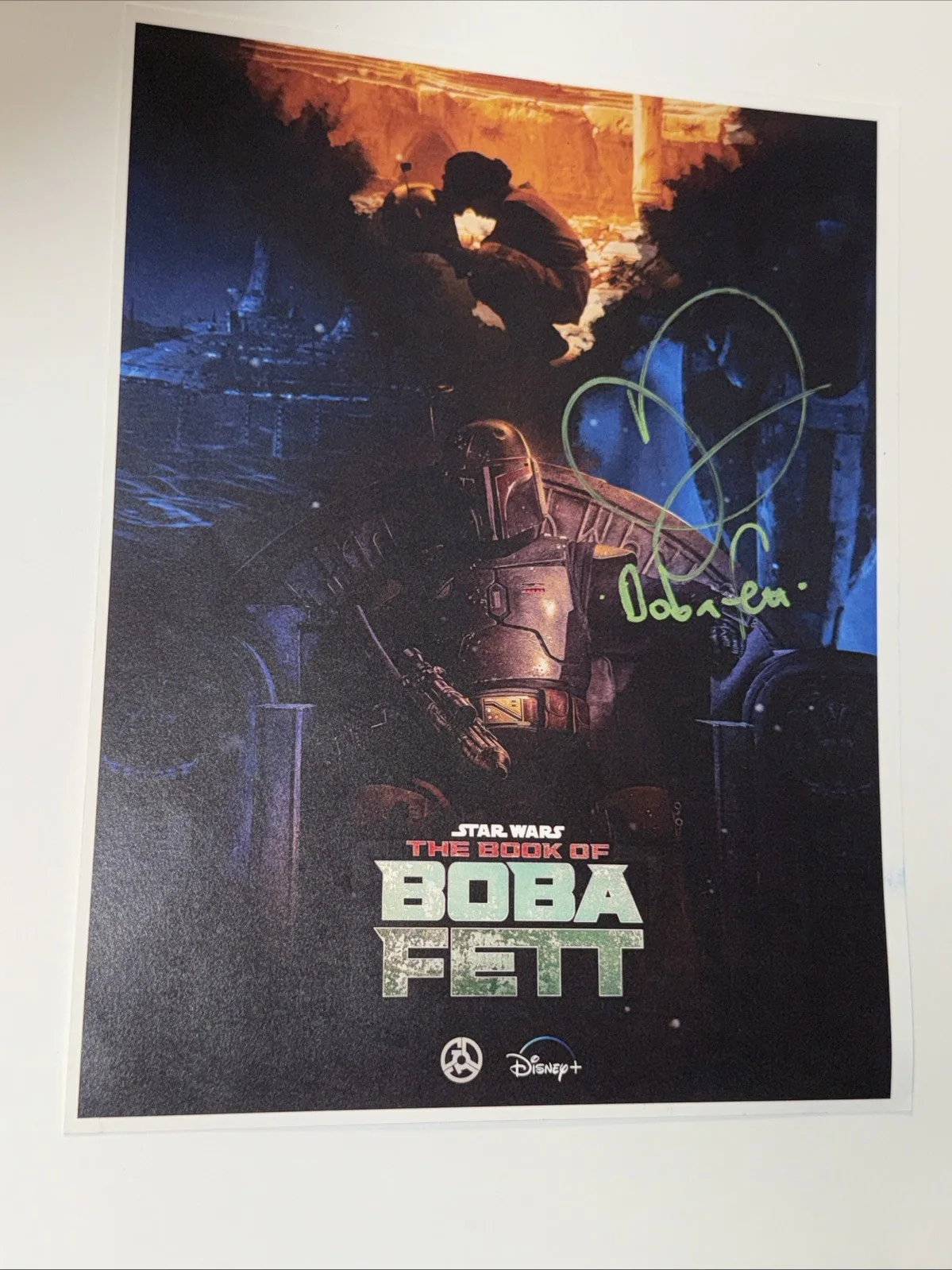 Daniel Logan — Star Wars D23 Daniel Logan signed Boba Fett 8x10 Cardstock Promo, изображение 3