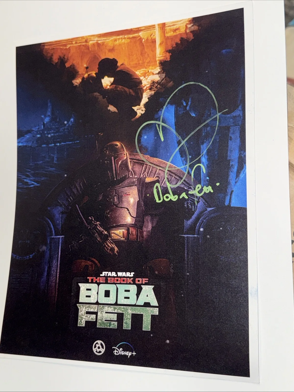 Daniel Logan — Star Wars D23 Daniel Logan signed Boba Fett 8x10 Cardstock Promo, изображение 4