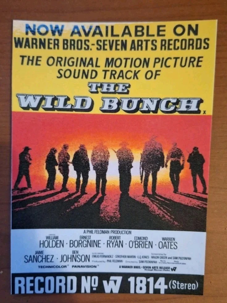 "The Wild Bunch" 1969 Theatrical Film Poster Stylish Modern Art Postcard, изображение 2