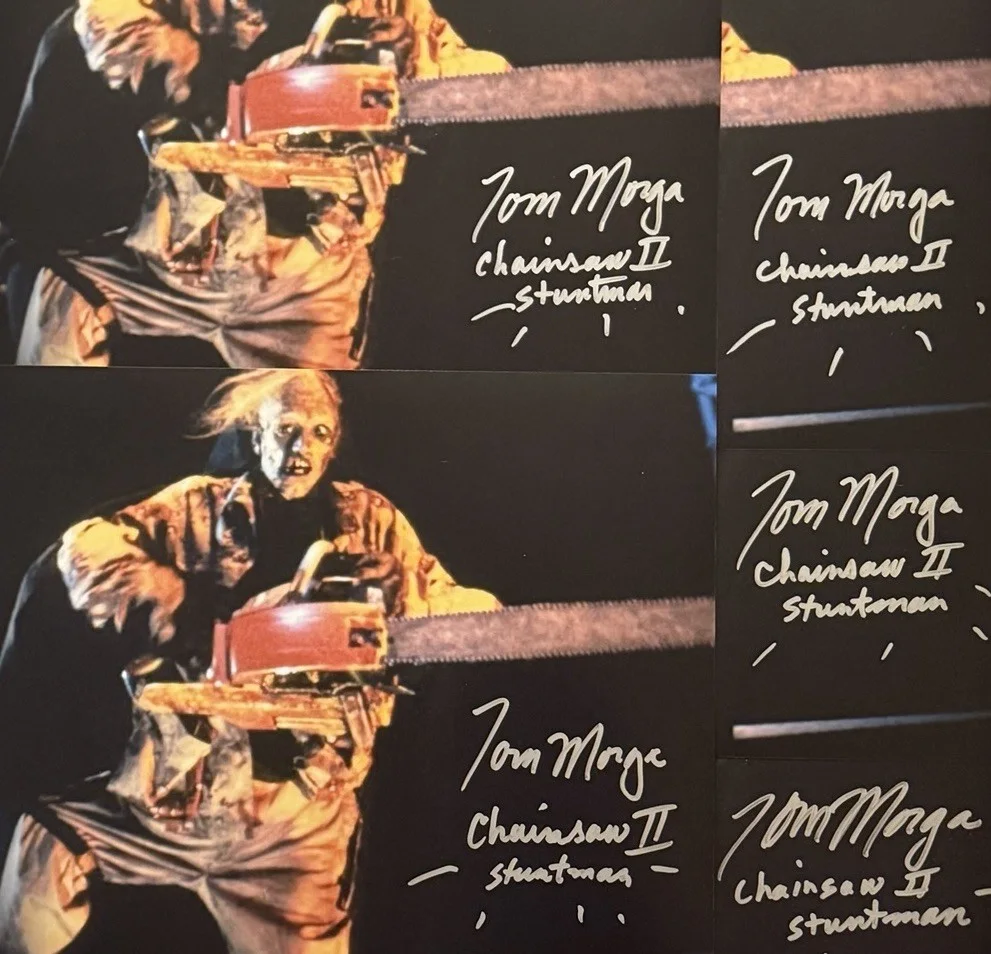 Tom Morga — Tom Morga Signed Leatherface 8x10 Photo Texas Chainsaw Part 2 Exact Proof A, image 4