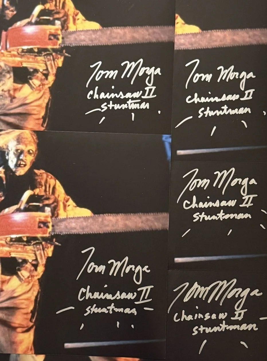 Tom Morga — Tom Morga Signed Leatherface 8x10 Photo Texas Chainsaw Part 2 Exact Proof A, image 5