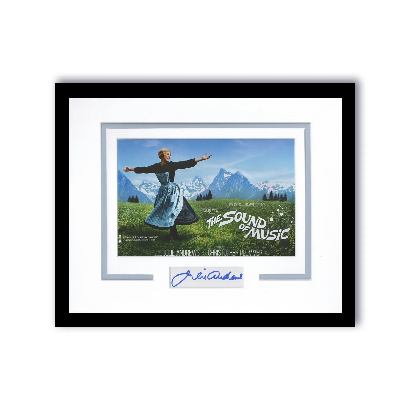 Julie Andrews — Sound Of Music Julie Andrews Autograph Signed 11x14 Framed Vintage Photo